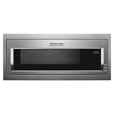 Kitchenaid® Four à micro-ondes à hotte intégrée à profil bas de 900 watts avec trousse de garniture étroite YKMBT5011KS