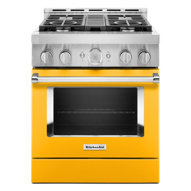 Cuisinière commerciale intelligente au gaz KitchenAid®, 4 brûleurs, 30 po KFGC500JYP