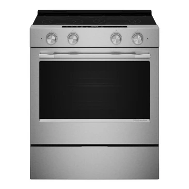Kitchenaid® Cuisinière électrique coulissante avec deux éléments Even-Heat™ Hyper et modes de cuisson à convection - 5,3 pi cu YKSES530SPS