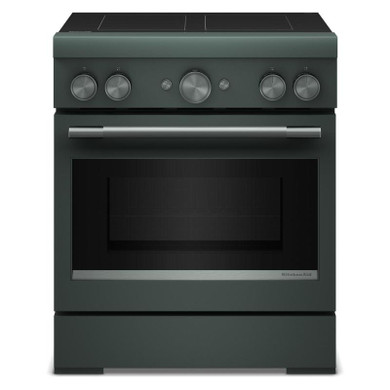 Cuisinière à induction non encastrée de style commercial à 4 éléments avec friture à air KitchenAid® de 30 po KFIS930SJP