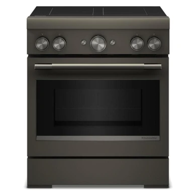 Cuisinière à induction non encastrée de style commercial à 4 éléments avec friture à air KitchenAid® de 30 po KFIS930SBE