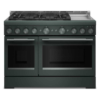 Table de cuisson commerciale au gaz à 6 brûleurs avec plaque chauffante  KitchenAid® de 48 po KFGD948SJP