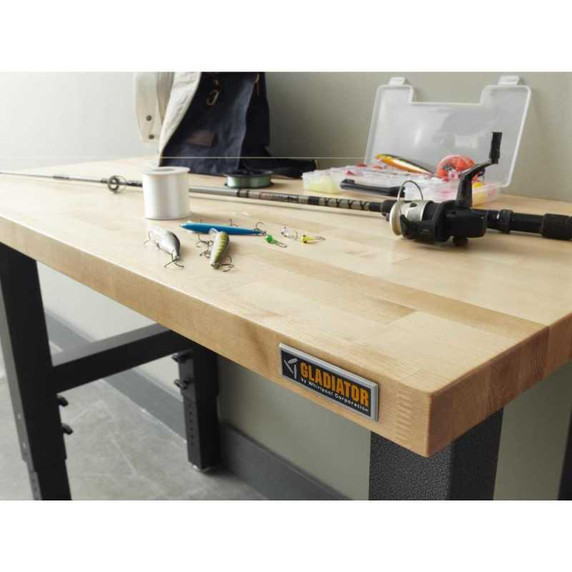 Gladiator® Établi en bois franc à hauteur réglable de 4 pi (121,9 cm) GAWB04HWEG
