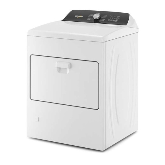 Whirlpool® Sécheuse au gaz à chargement vertical avec capteur d’humidité - 7 pi cu WGD5010LW