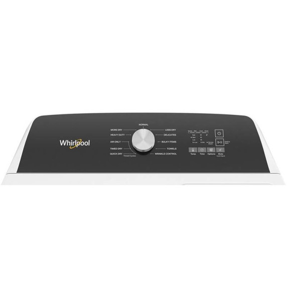 Whirlpool® Sécheuse au gaz à chargement vertical avec capteur d’humidité - 7 pi cu WGD5010LW