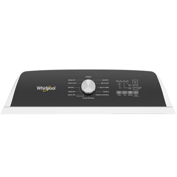 Whirlpool® Sécheuse au gaz à chargement vertical avec capteur d’humidité et vapeur - 7 pi cu WGD5050LW