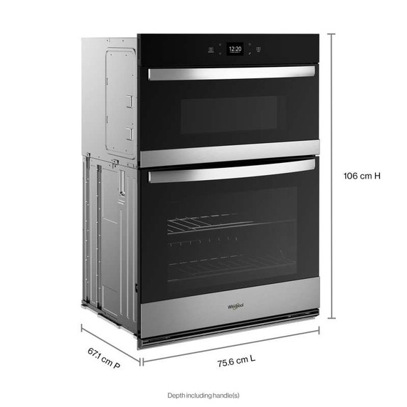 Whirlpool® Four mural combiné avec friture à air si connecté - 6.4 pi cu total WOEC5030LZ