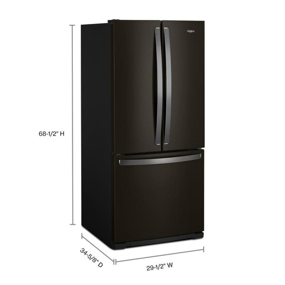 Whirlpool® Réfrigérateur à portes françaises - 30 po - 20 pi cu WRF560SMHV