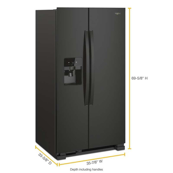 Whirlpool® Réfrigérateur côte à côte - 36 po - 25 pi cu WRS325SDHB