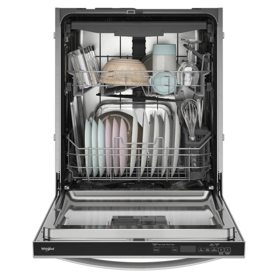 Whirlpool® Lave-vaisselle affleurant aux armoires en noir avec 3ᵉ panier - 44 dBA WDT550SAPZ