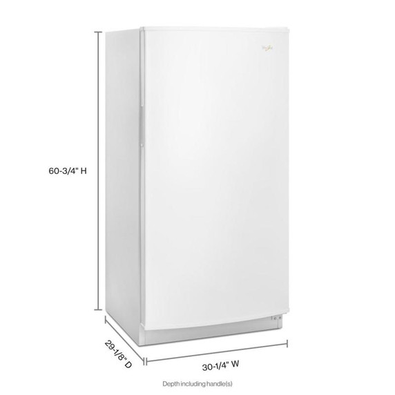 Congélateur vertical Whirlpool® de 16 pi³ avec commandes de température électroniques WZF34X16DW