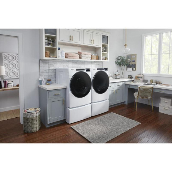 Whirlpool® Piédestal avec rangement pour laveuse et sécheuse à chargement frontal, 15.5 po (39,4 cm) WFP2715HW