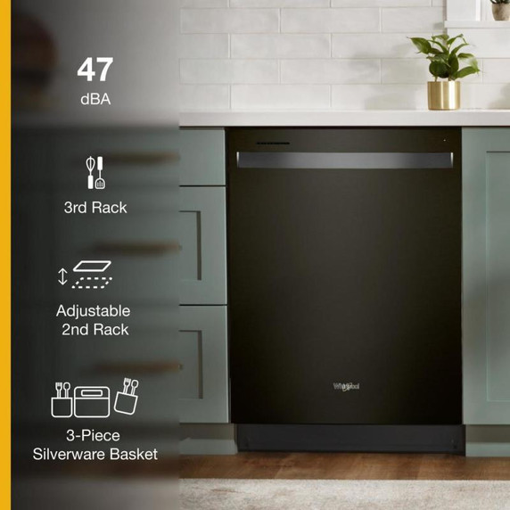 Whirlpool® Lave-vaisselle en acier inoxydable avec système de lavage à IA - 24 po - 47 dBA WDT750SAKV