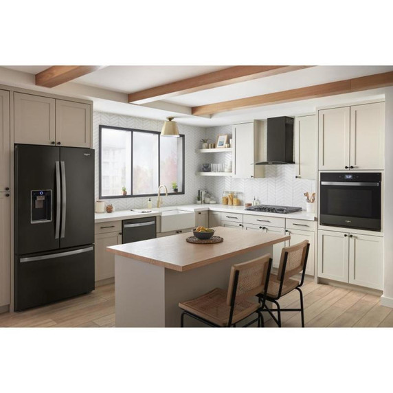 Whirlpool® Four mural simple intelligent avec friture à air de 5 pi cu WOES7030PV