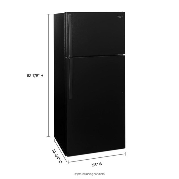 Whirlpool® Réfrigérateur à congélateur supérieur, 28 po, 14 pi3 WRT314TFDB