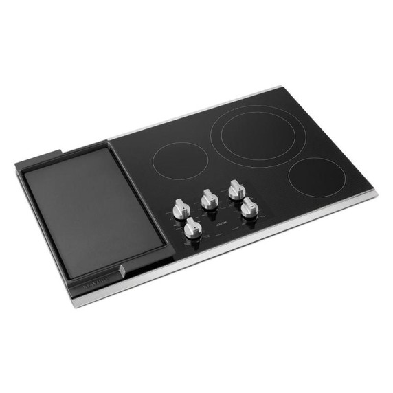 Maytag® Table de cuisson électrique avec gril et plaque chauffante réversible - 36 po MEC8836HS