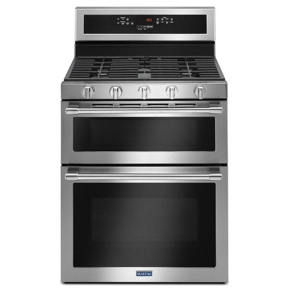 Maytag® Cuisinière au gaz à four double avec convection véritable - 30 po - 6 pi cu MGT8800FZ