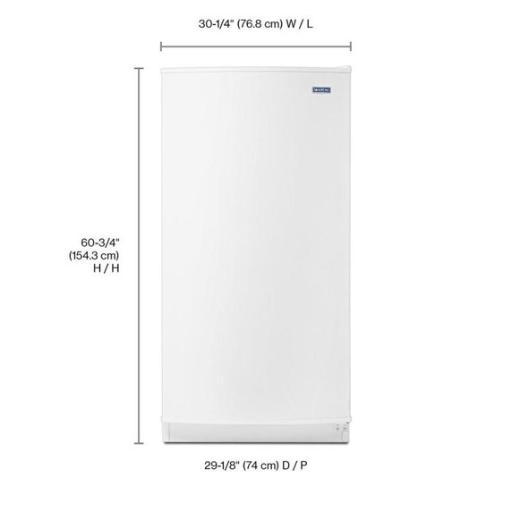 Maytag® Congélateur vertical sans givre avec option de congélation rapide - 16 pi³ MZF34X16DW