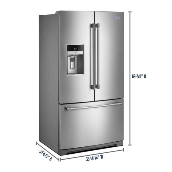 Maytag® Réfrigérateur à portes françaises, 36 po, 27 pi³ MFT2772HEZ