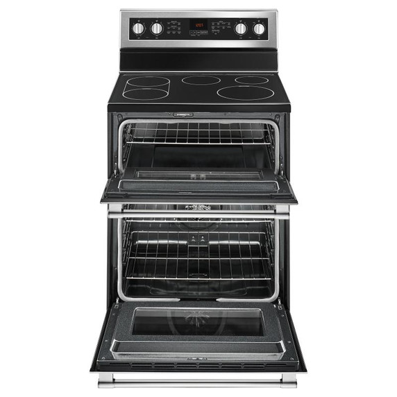 Maytag® Cuisinière électrique à four double et convection véritable - 30 po - 6.7 pi cu YMET8800FZ Maytag® Cuisinière électrique à four double et convection véritable - 30 po - 6.7 pi cu YMET8800FZ