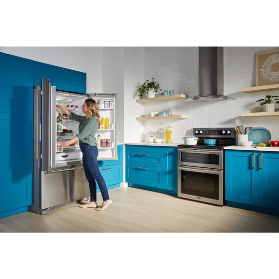 Maytag® Cuisinière électrique à four double et convection véritable - 30 po - 6.7 pi cu YMET8800FZ