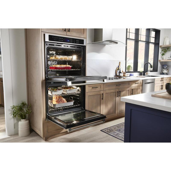 Maytag® Four mural double avec friture à air et panier - 27 po - 8,6 pi cu MOED6027LZ