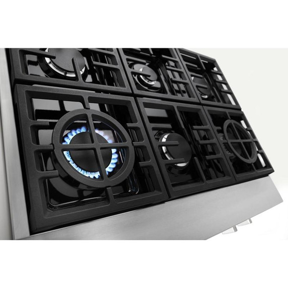 Table de cuisson commerciale au gaz KitchenAid®, 6 brûleurs, 36 po KCGC506JSS