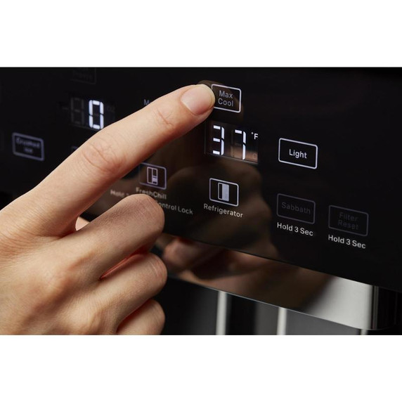 Kitchenaid® Réfrigérateur encastré côte à côte noir à fini PrintShield™ - 48 po - 30 pi cu KBSN708MPS Kitchenaid® Réfrigérateur encastré côte à côte noir à fini PrintShield™ - 48 po - 30 pi cu KBSN708MPS