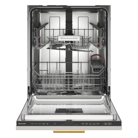 Kitchenaid® Lave-vaisselle à deux paniers prêt pour le panneau de recouvrement affleurant avec système de séchage à porte entrouverte - 44 dBA KDTF324PPA