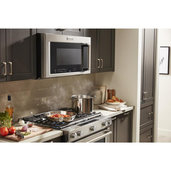 Kitchenaid® Cuisinière au gaz, à convection, commandes frontales, 5 brûleurs, 30 po KSGB900ESS