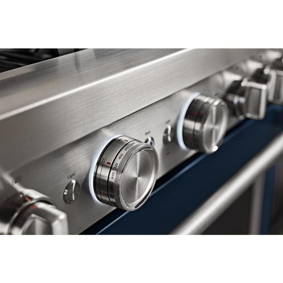Cuisinière commerciale intelligente au gaz KitchenAid® avec plaque chauffante, 48 po KFGC558JIB