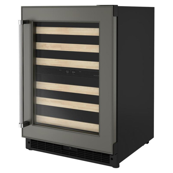 Kitchenaid® Cellier sous le comptoir prêt pour le panneau de recouvrement avec porte-bouteilles à devant en bois - 24 po KUWR214KPA Kitchenaid® Cellier sous le comptoir prêt pour le panneau de recouvrement avec porte-bouteilles à devant en bois - 24 po KUWR214KPA