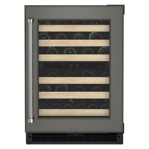 Kitchenaid® Cellier sous le comptoir prêt pour le panneau de recouvrement avec porte-bouteilles à devant en bois - 24 po KUWR214KPA Kitchenaid® Cellier sous le comptoir prêt pour le panneau de recouvrement avec porte-bouteilles à devant en bois - 24 po KUWR214KPA