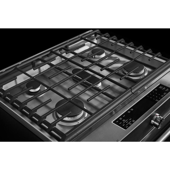 Kitchenaid® Cuisinière bi-combustible et à convection, commandes frontales, 5 brûleurs, 30 po YKSDB900ESS