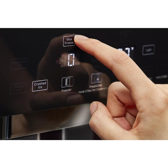 Kitchenaid® Réfrigérateur encastré côte à côte à fini PrintShield™ - 42 po - 25.5 pi cu KBSN702MBS Kitchenaid® Réfrigérateur encastré côte à côte à fini PrintShield™ - 42 po - 25.5 pi cu KBSN702MBS