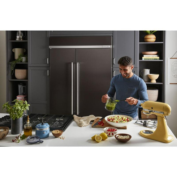 Kitchenaid® Réfrigérateur encastré côte à côte à fini PrintShield™ - 42 po - 25.5 pi cu KBSN702MBS Kitchenaid® Réfrigérateur encastré côte à côte à fini PrintShield™ - 42 po - 25.5 pi cu KBSN702MBS