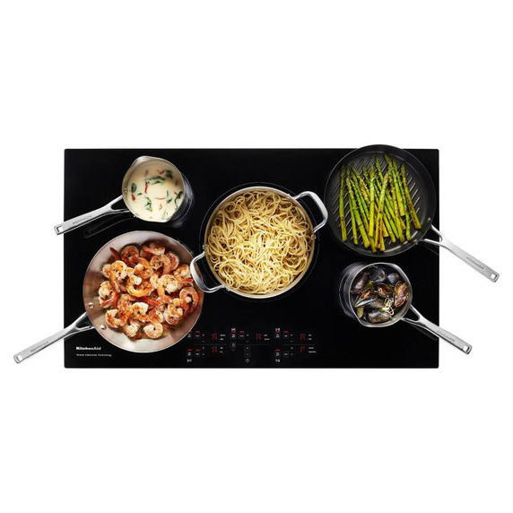 Kitchenaid® Table de cuisson à induction par capteur de 5 éléments et 36 po KCIG556JBL