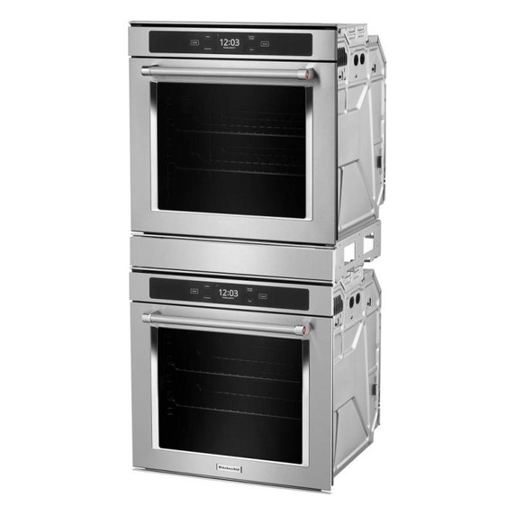 Kitchenaid® Four mural double à convection véritable de 24 po KODC504PPS