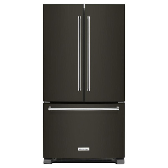 Kitchenaid® Réfrigérateur à portes françaises, profondeur standard et distributeur intérieur avec fini PrintShield™, 25 pi cu, 36 po KRFF305EBS