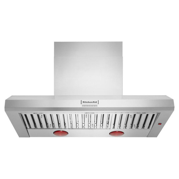 Kitchenaid® Hotte de cuisinière murale de style commercial à classe de moteur de 585 ou 1170 pi cu/min - 48 po KVWC958KSS