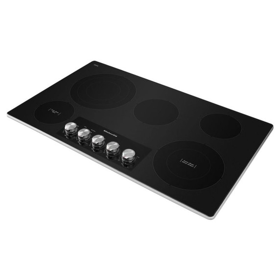Kitchenaid® Table de cuisson électrique avec 5 éléments et boutons de commande - 36 po KCES556HSS