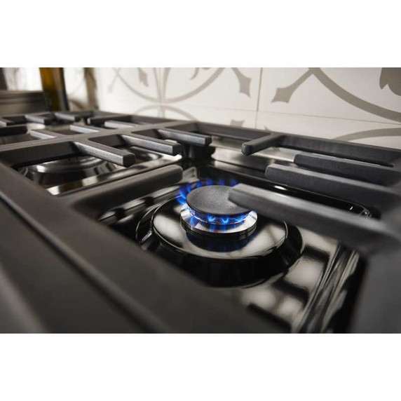 Cuisinière commerciale intelligente bicombustible KitchenAid® avec plaque chauffante, 48 po KFDC558JMH