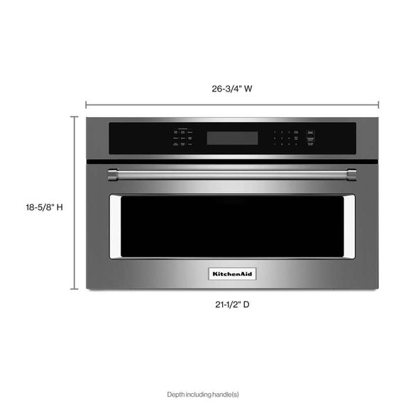 Kitchenaid® Four à micro-ondes encastré avec cuisson à convection - 1000 watts - 27 po KMBP107ESS