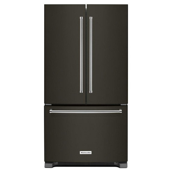 Kitchenaid® Réfrigérateur à portes françaises à profondeur de comptoir à distributeur intérieur et fini PrintShieldTM - 22 pi cu - 36 po KRFC302EBS