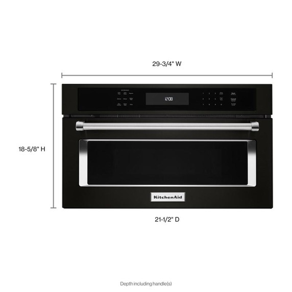 Kitchenaid® Four à micro-ondes encastré avec cuisson à convection - 900 watts - 30 po KMBP100EBS Kitchenaid® Four à micro-ondes encastré avec cuisson à convection - 900 watts - 30 po KMBP100EBS