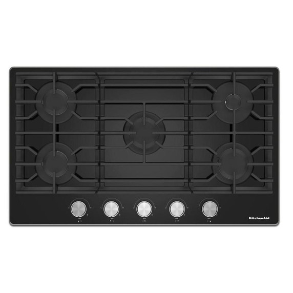 Kitchenaid® Table de cuisson au gaz sur vitrocéramique - 36 po KCGG536PBL