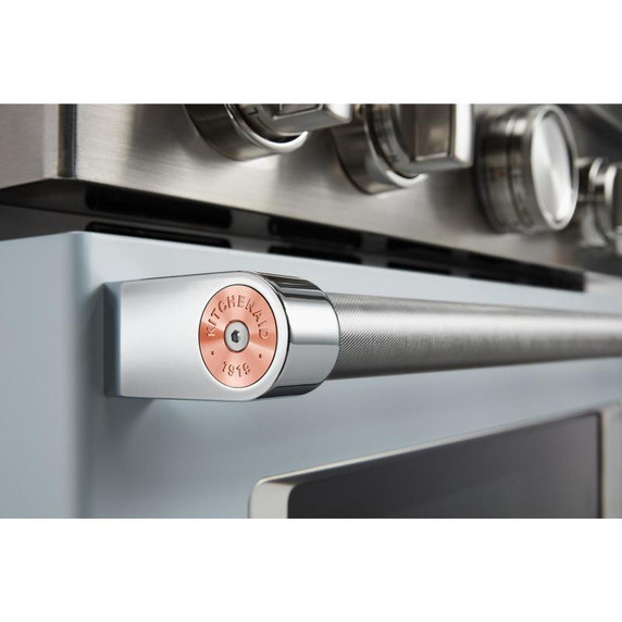 Kitchenaid® Cuisinière commerciale intelligente bicombustible avec 4 brûleurs - 30 po KFDC500JMB