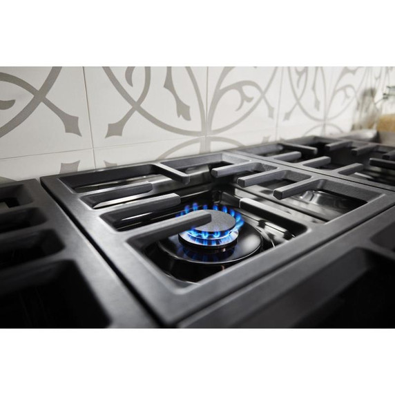 Cuisinière commerciale intelligente bicombustible KitchenAid® avec plaque chauffante, 48 po KFDC558JAV