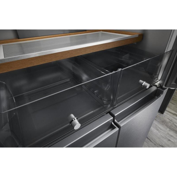 Kitchenaid® Réfrigérateur à 4 portes à profondeur de comptoir avec fini PrintShield™ - 19.4 pi cu - 36 po KRQC506MPS