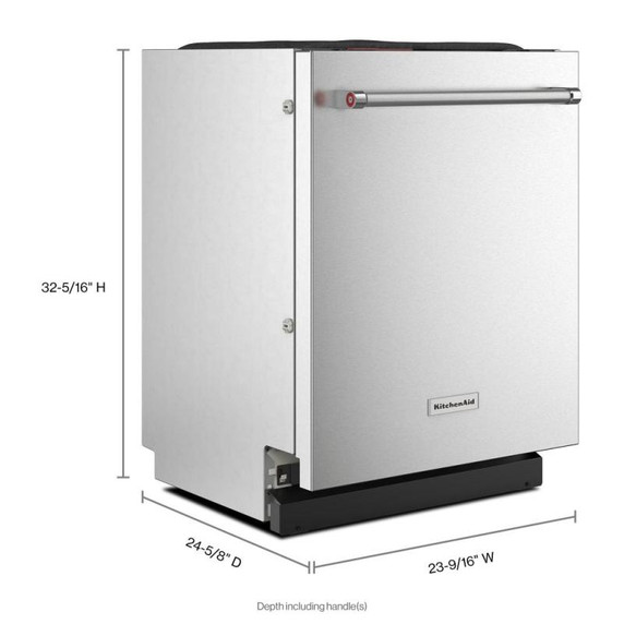 Kitchenaid® Lave-vaisselle affleurant aux armoires avec panier de 3ᵉ niveau FreeFlex™ Fit et fini PrintShield™ - 39 dBA KDTF924PPS